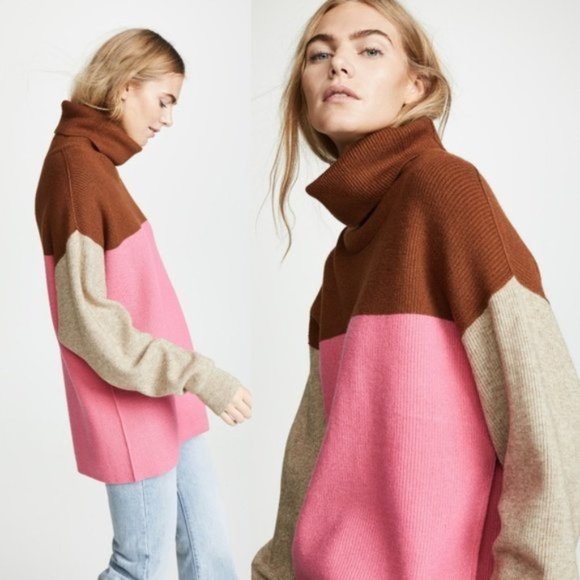 Free People Softly Structured Color Block Sweater - Picture 7 of 8